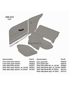 Volvo bekleding amazon 2 deurs . nr 690881
