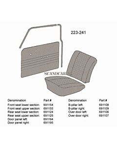 Volvo Bekleding Duett strip Bov. nr 691107