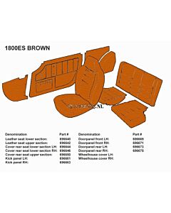 Volvo Bekleding P1800E/ES achte. nr 696650