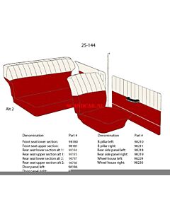 Volvo Bekleding PV544 B stijl l. nr 98210